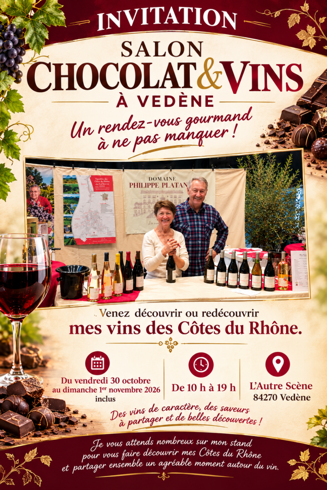 salon chocolat et vins à Vedène